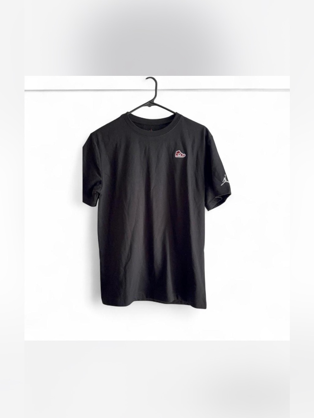 Jordan Black Short-Sleeve Crewneck Tee with Mini Logo